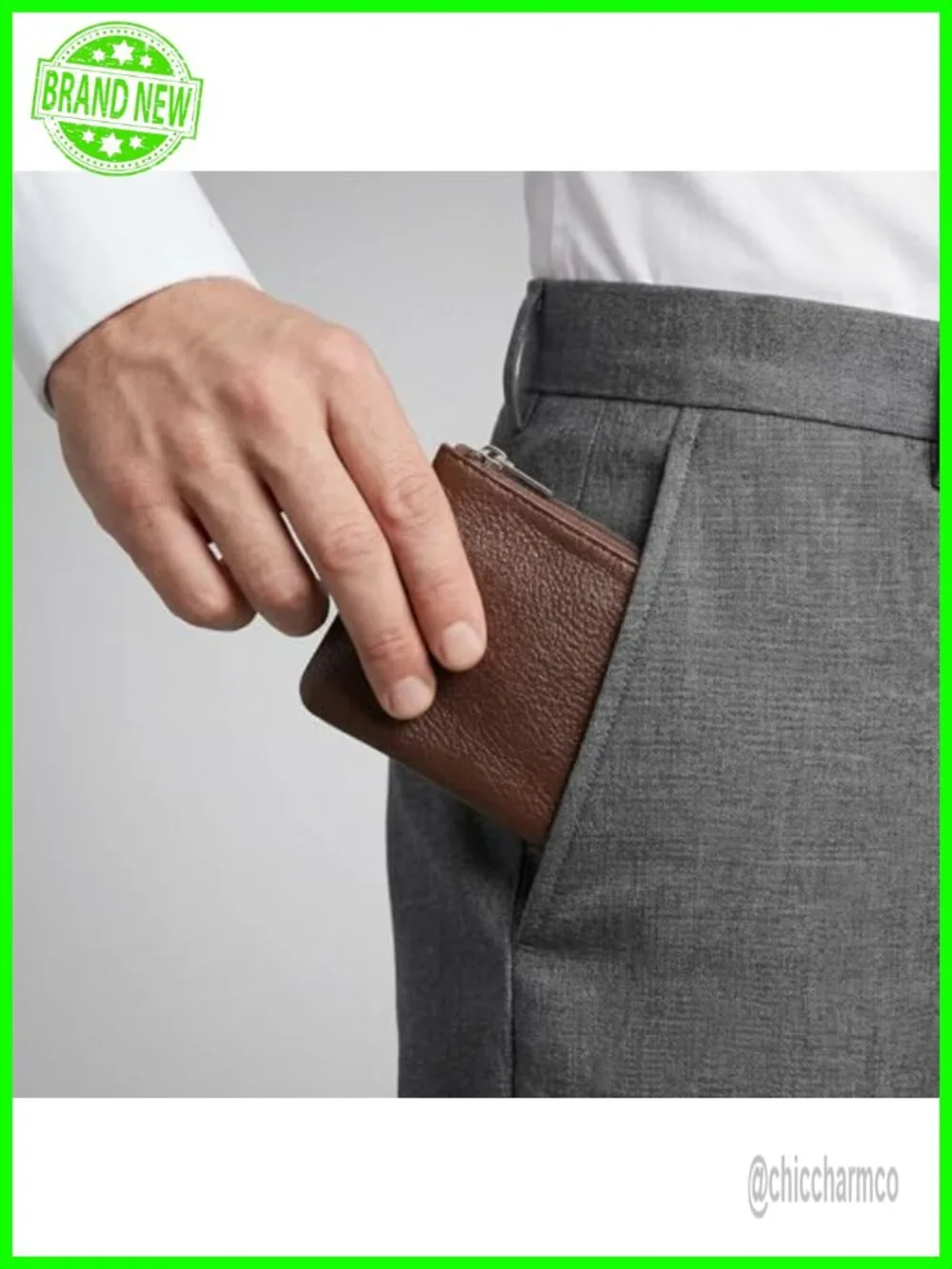 4 Pcs PU Leather Coin Purse Zipper Pouch Small Change Wallet Card Key